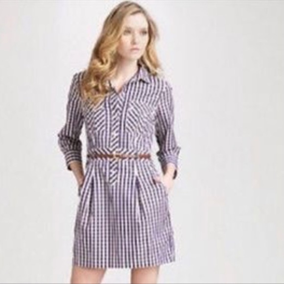 Theory Check Plaid Shirt Dress - Picture 2 of 5